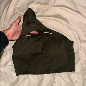 Alphalete Asymmetrical Bra - Jupiter Green